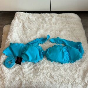 Victoria's Secret Bandeau Blue Bikini Top